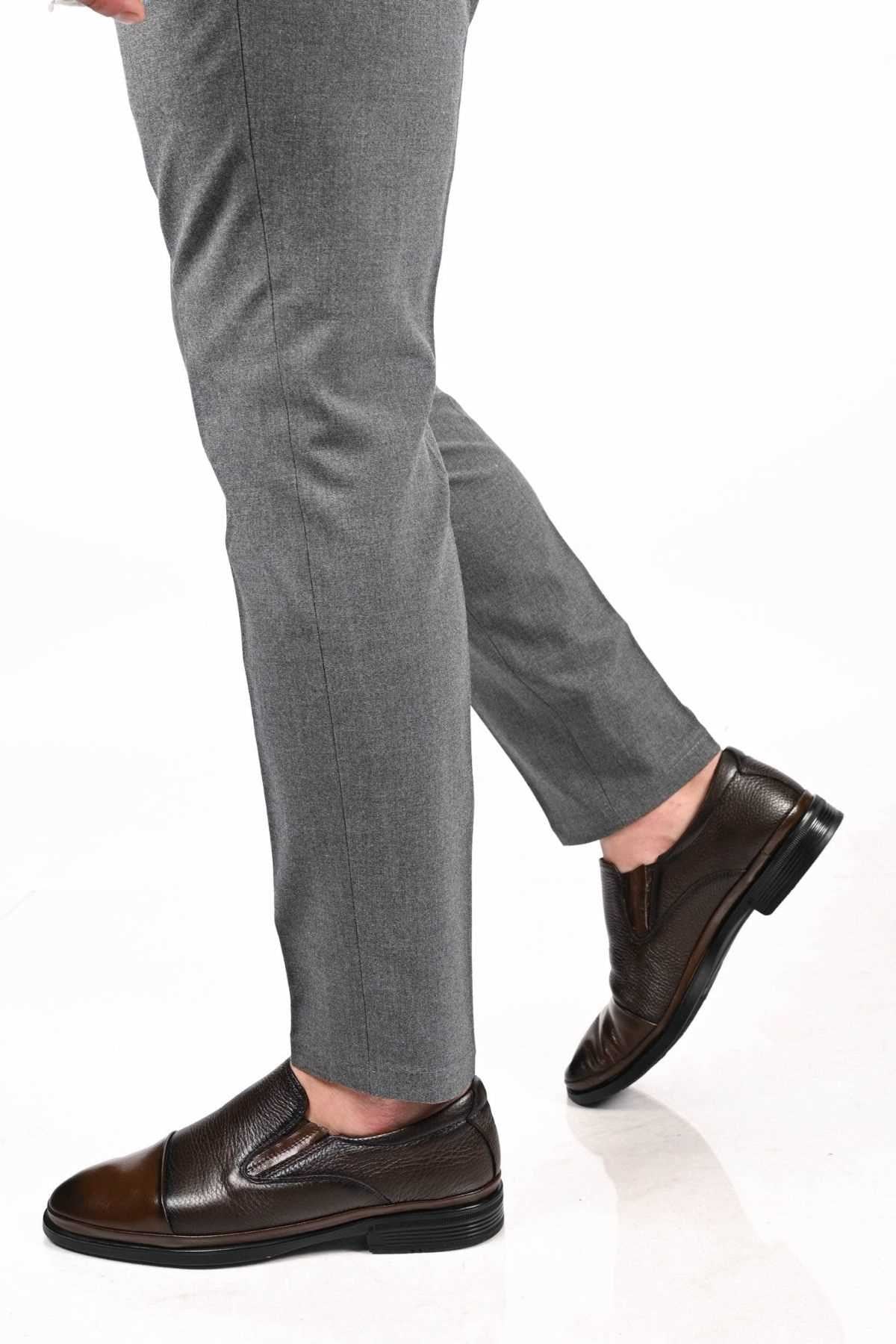 Bestello Slip-On Genuine Leather Comfort Shoes with Rubber Sole 333-1948 Men's Shoes