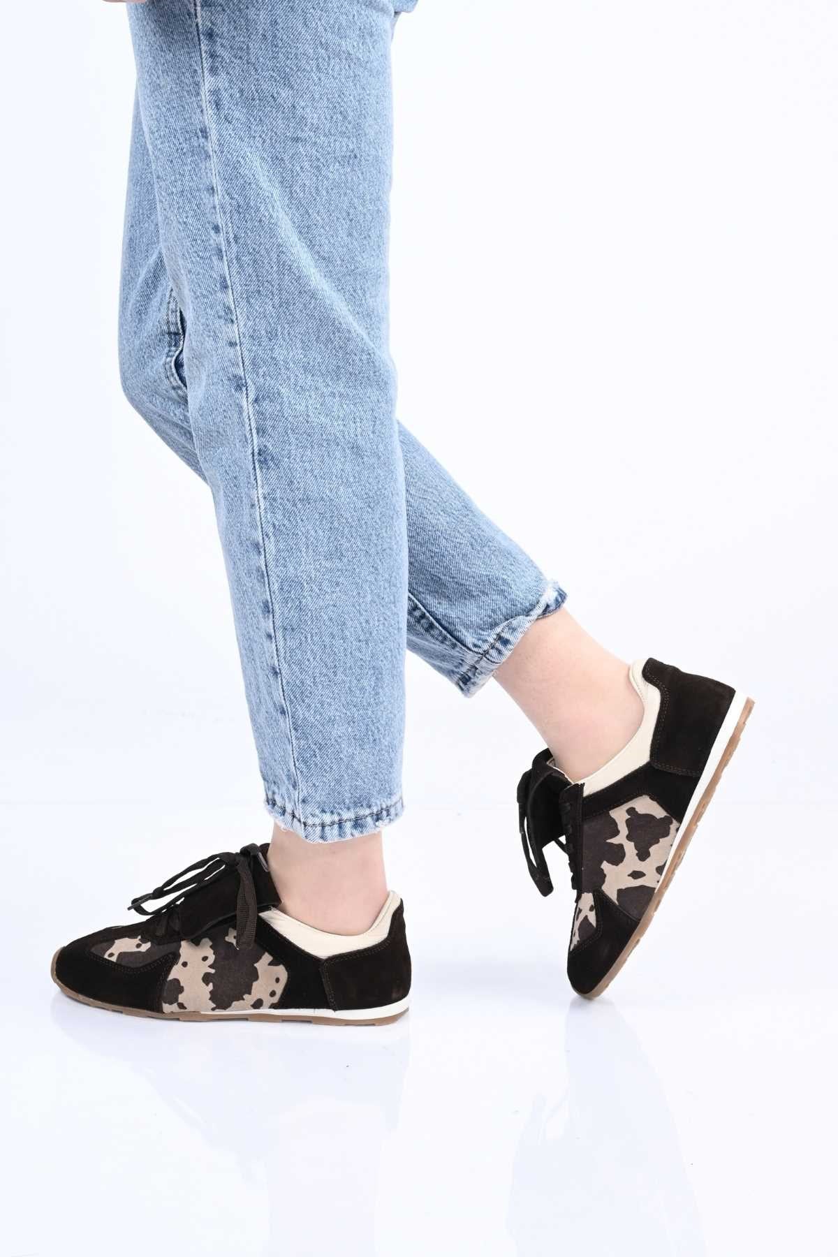 Bestello Lace-Up Genuine Leather Sneakers with Thermo Sole 341-0449 Women's Shoes