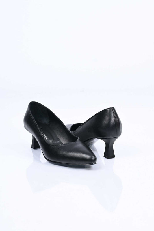Bestello Genuine Leather Slip-On Shoes with Neolite Sole and Thin Heel 342-526 Women's Shoes