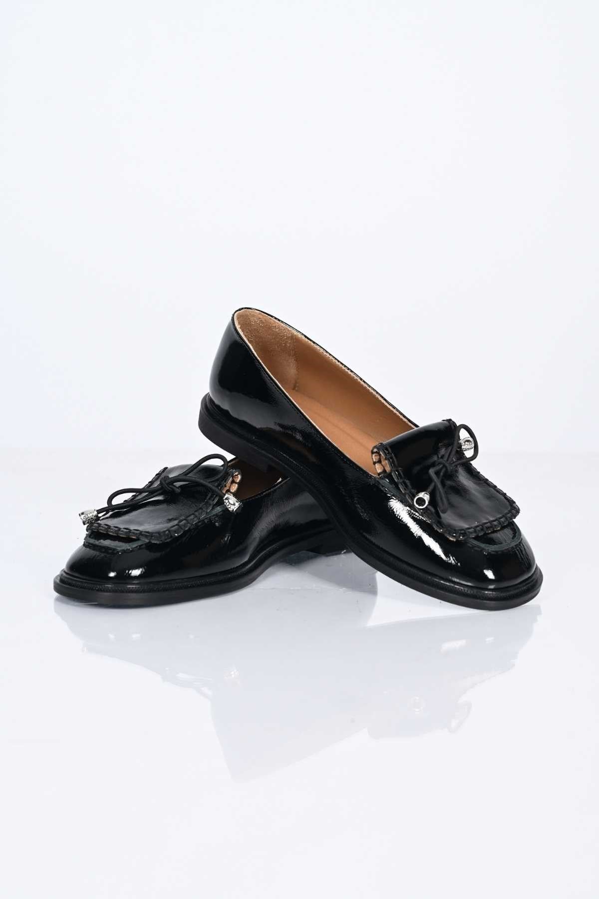 Bestello Laceless Loafer with Saddle Detail, Genuine Leather, Patent Finish, Jurdan Sole, 332-26146 Women's Shoes