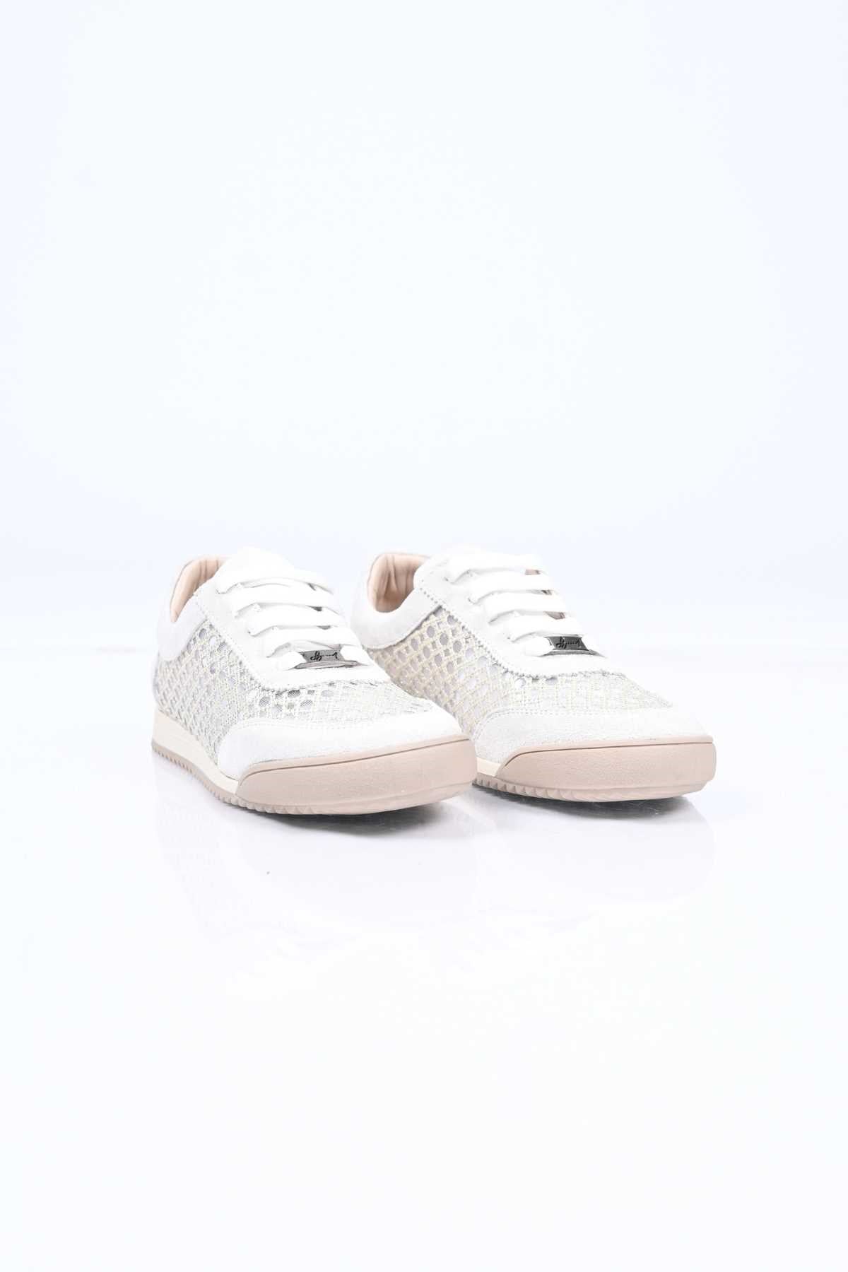 Bestello Lace-Up Mesh Thermo Sole Genuine Leather Sneakers 338-7091 Women's Shoes