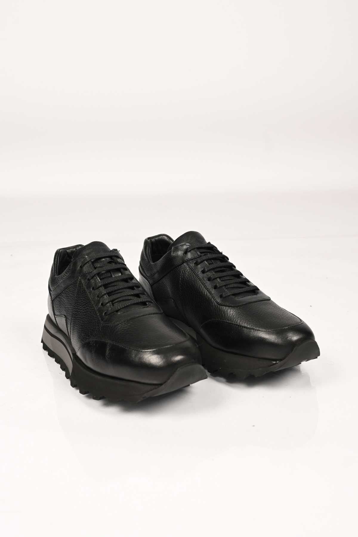 Bestello Lace-Up Genuine Leather Sneakers with EVA Sole 172-64176 Men's Shoes
