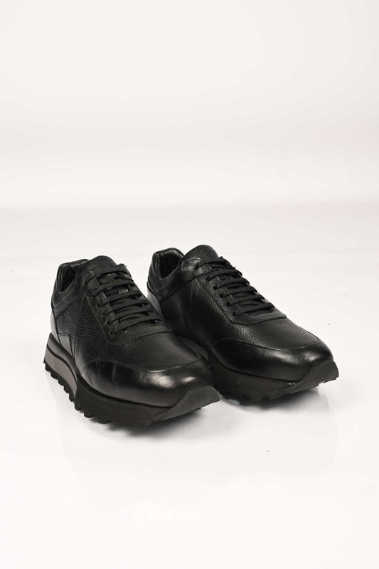 Bestello Lace-Up Genuine Leather Sneakers with EVA Sole 172-64176 Men's Shoes