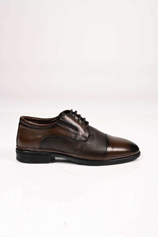 Bestello Lace-Up Genuine Leather Comfort Shoes with Rubber Sole 333-1490 Men's Shoes