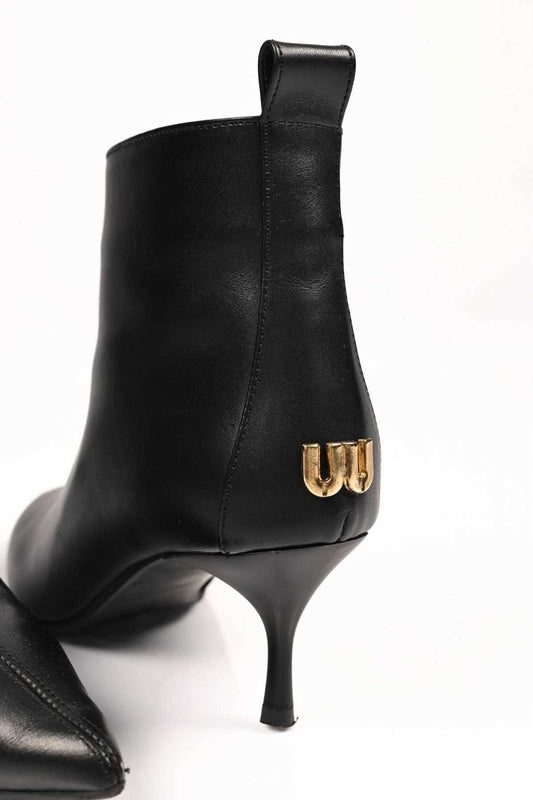 Bestello Slip-On Zip-Up Genuine Leather Boots with Neolite Sole and Slim Heel 337-2308 Women's Boots