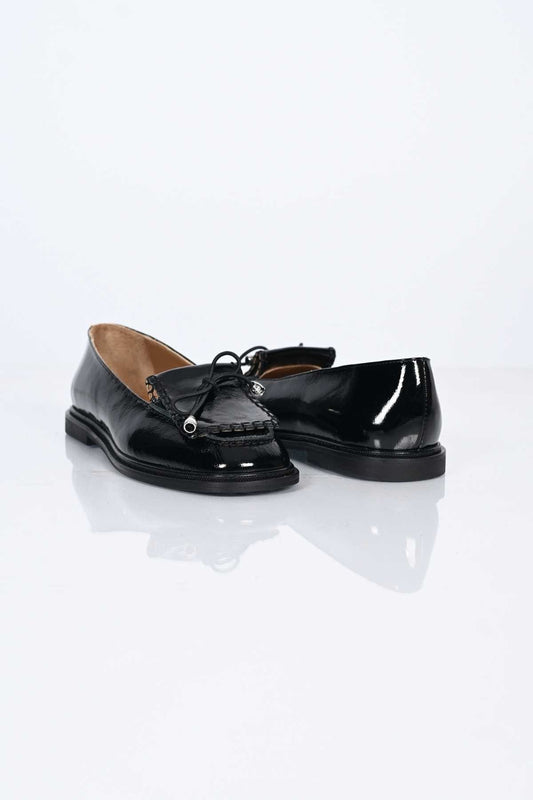 Bestello Laceless Loafer with Saddle Detail, Genuine Leather, Patent Finish, Jurdan Sole, 332-26146 Women's Shoes