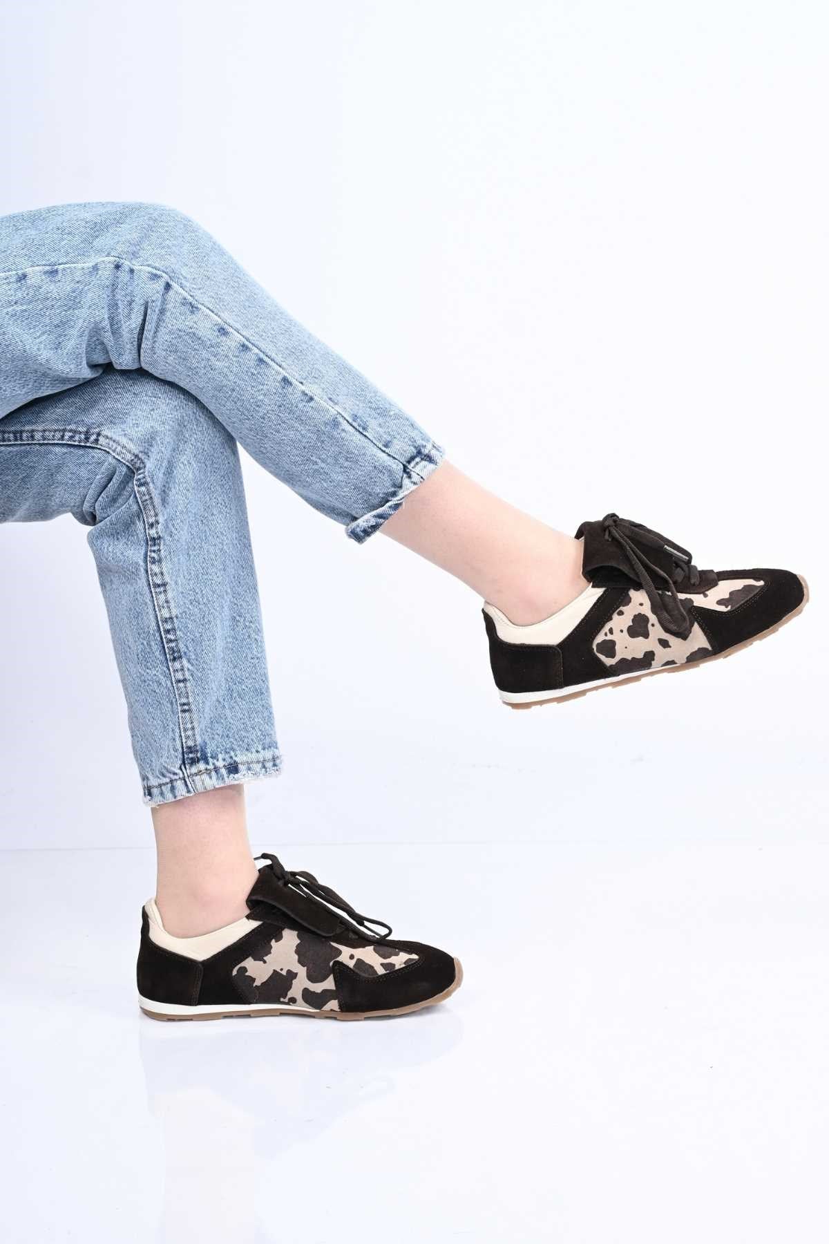Bestello Lace-Up Genuine Leather Sneakers with Thermo Sole 341-0449 Women's Shoes