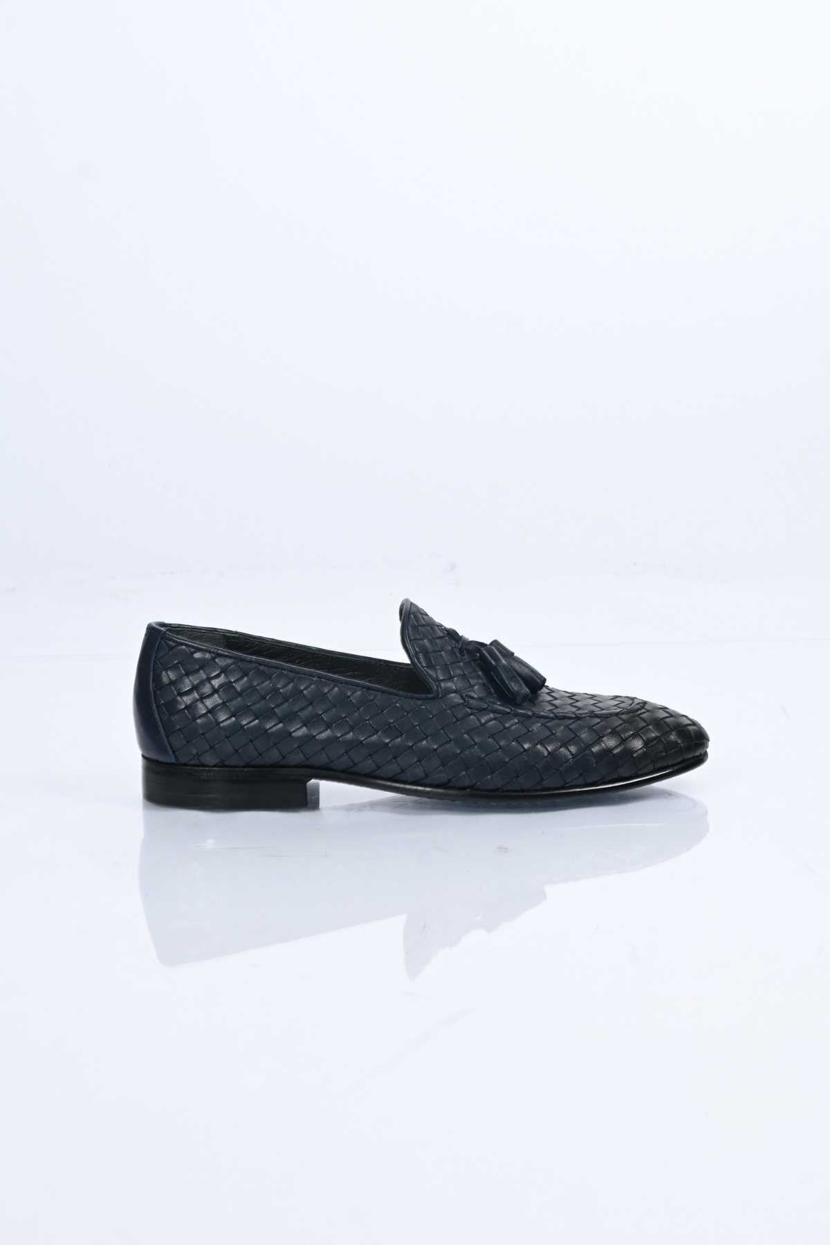 Bestello Slip-On Tassel Braided Genuine Leather Classic Shoes with Neolite Sole 333-2357 Men's Shoes