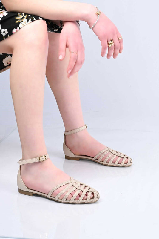 Bestello Braided TPU Sole Genuine Leather Closed-Back Sandal 344-114-261002 Women's Sandal