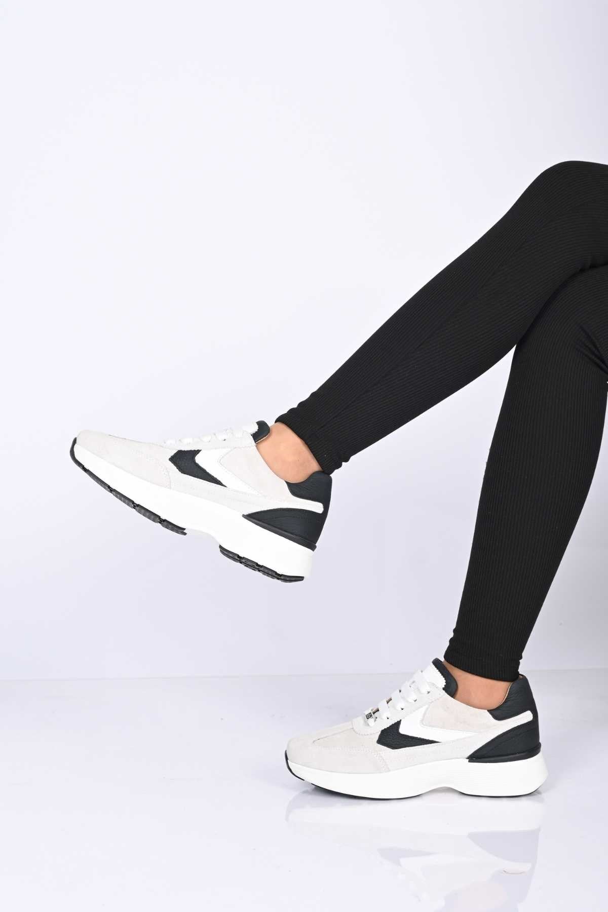 Bestello Lace-Up Genuine Leather Sneakers with Thermo Sole 338-7108 Women's Shoes
