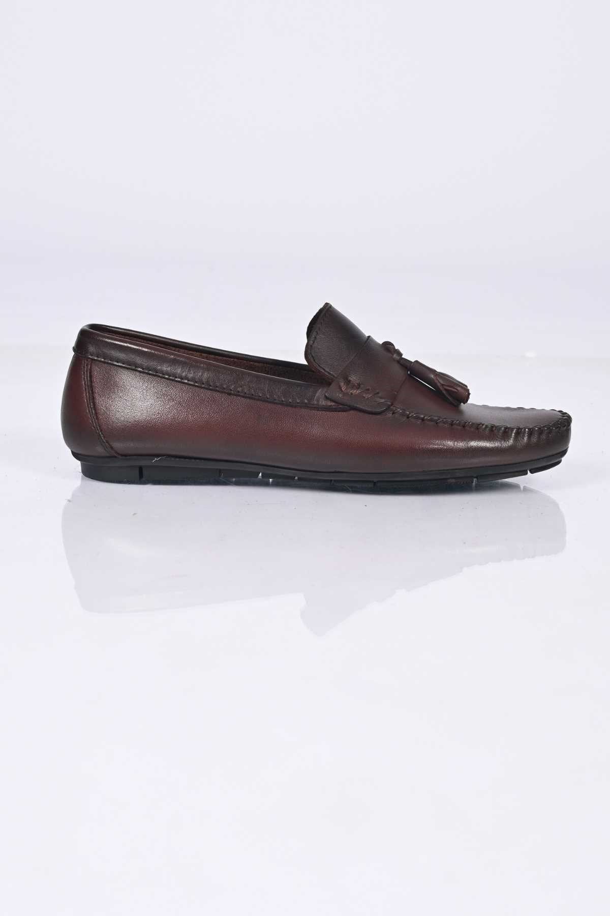 Bestello Genuine Leather Loafers with Tassels, Slip-On, Polyurethane Sole, 028-2021-26Y Men's Shoes