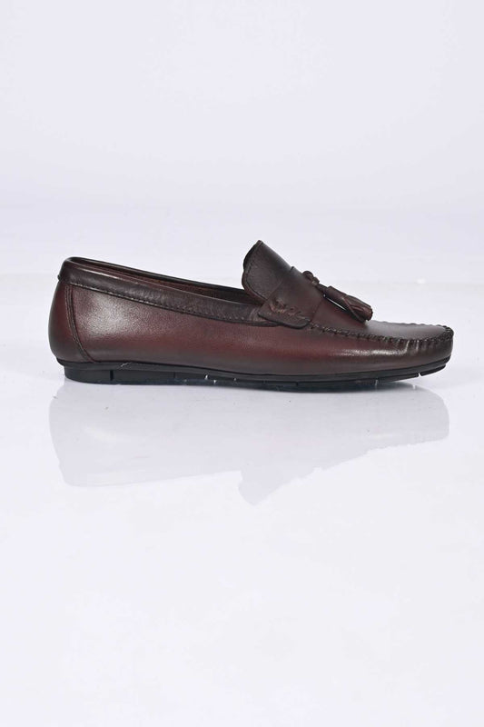 Bestello Genuine Leather Loafers with Tassels, Slip-On, Polyurethane Sole, 028-2021-26Y Men's Shoes