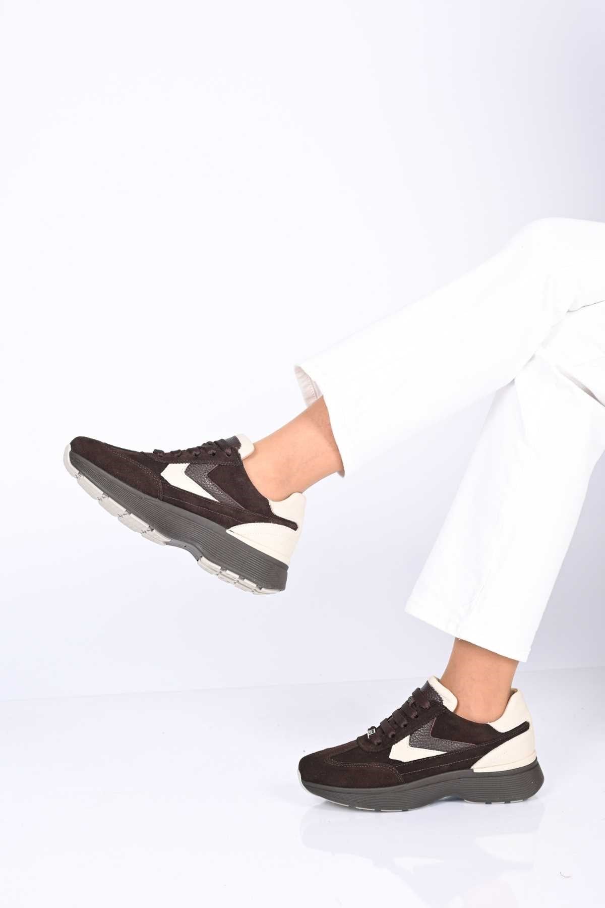 Bestello Lace-Up Genuine Leather Sneakers with Thermo Sole 338-7108 Women's Shoes