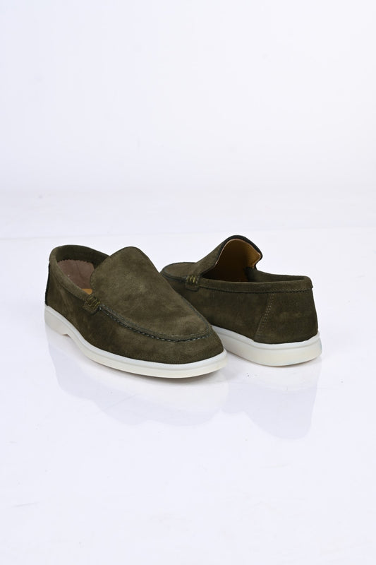 Bestello Slip-On Genuine Leather Loafers with Rubber Sole 028-2000 Men's Shoes