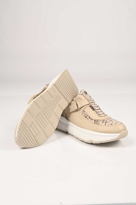 Bestello Slip-On Velcro Genuine Leather Sneakers with EVA Sole 101-8065-05 Women's Shoes