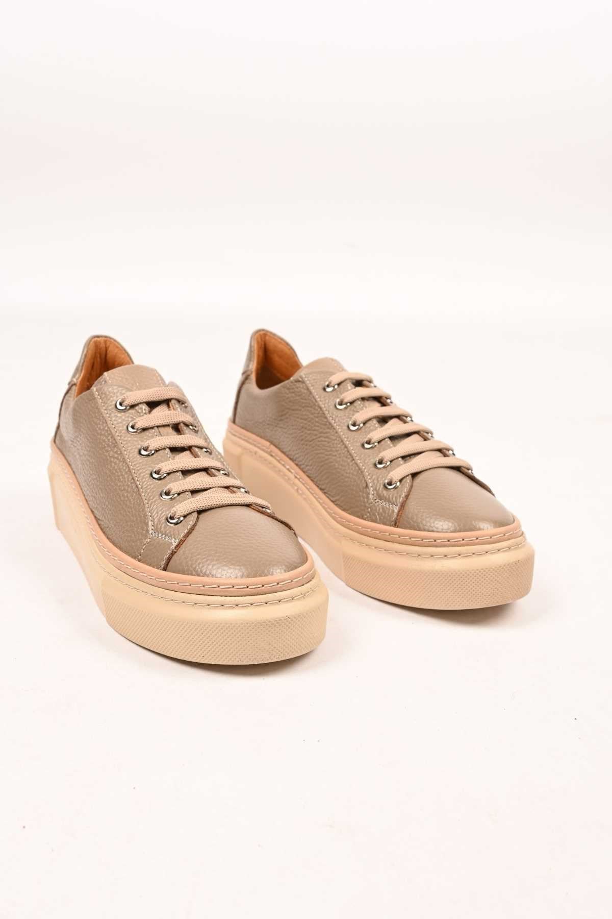 Bestello Lace-Up Genuine Leather Casual Women's Shoes with Poly Sole 334-5022-09 Women's Shoes