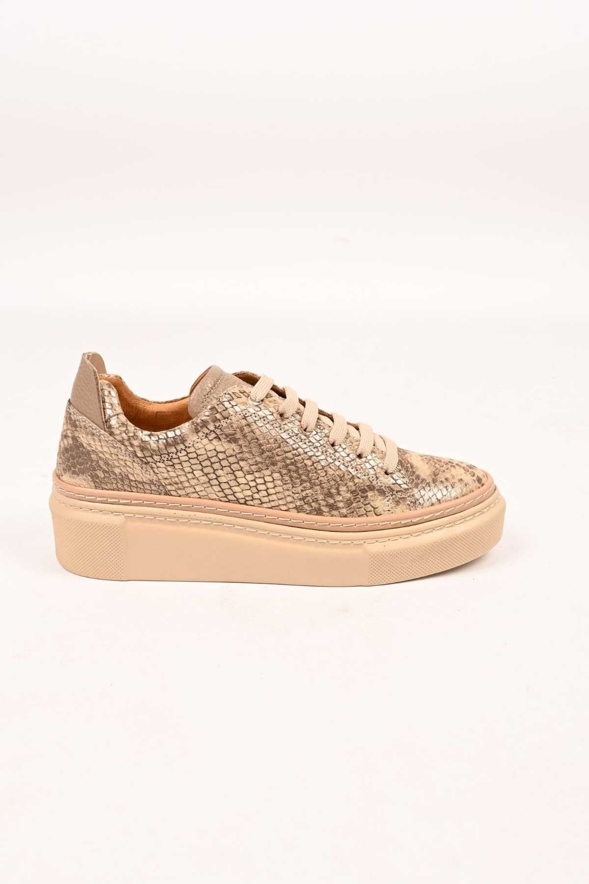 Bestello Lace-Up Genuine Leather Casual Shoes with Polyurethane Sole 334-5022-39 Women's Shoes