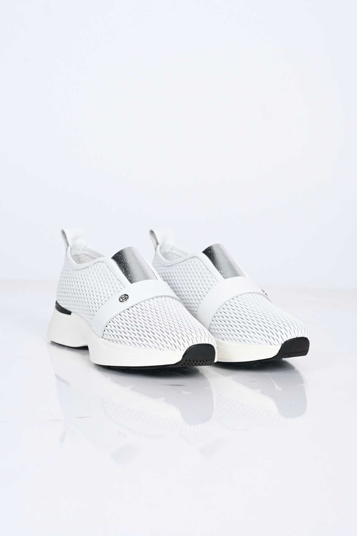Bestello Slip-On Elastic Sneaker with Staple Detail, Thermo Sole, Genuine Leather, 338-7084 Women's Shoes