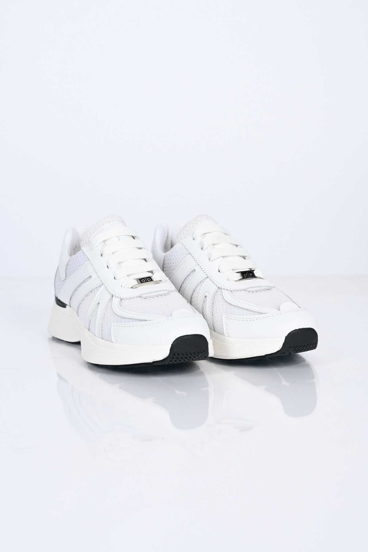 Bestello Lace-Up Thermo Sole Textile Genuine Leather Sneakers 338-7106 Women's Shoes