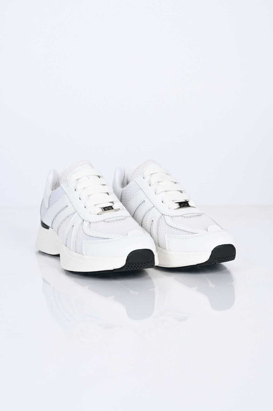 Bestello Lace-Up Thermo Sole Textile Genuine Leather Sneakers 338-7106 Women's Shoes