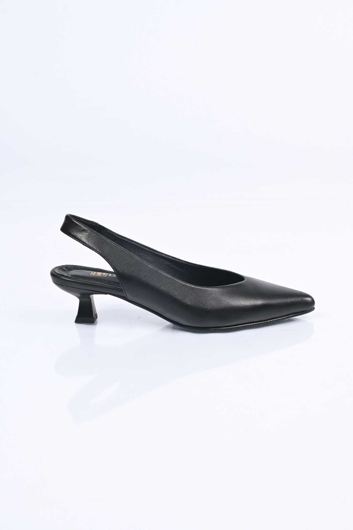 Bestello Slip-On Genuine Leather Open-Back Thin-Heeled Shoes with Neolite Sole 342-041 Women's Shoes