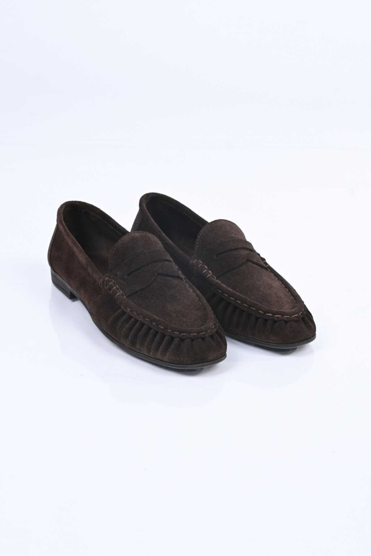 Bestello Genuine Leather Loafer with Elasticized Slip-On Design and TPU Sole 343-265-2660 Women's Shoes