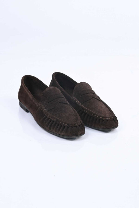 Bestello Genuine Leather Loafer with Elasticized Slip-On Design and TPU Sole 343-265-2660 Women's Shoes