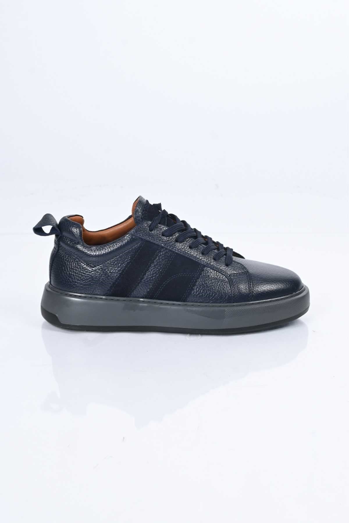 Bestello Lace-Up Genuine Leather Sneakers with EVA Sole 174-22031 Men's Shoes