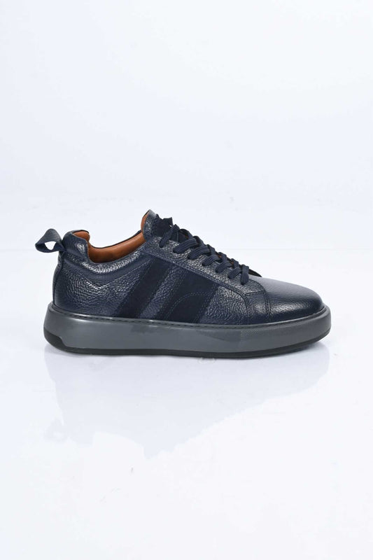 Bestello Lace-Up Genuine Leather Sneakers with EVA Sole 174-22031 Men's Shoes