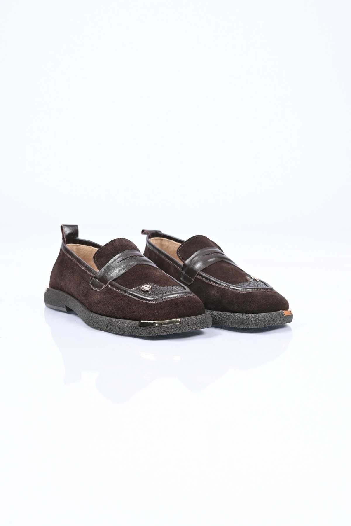Bestello Genuine Leather Loafer with Buckle Detail, Thermo Sole, Slip-On, 338-7082 Women's Shoes