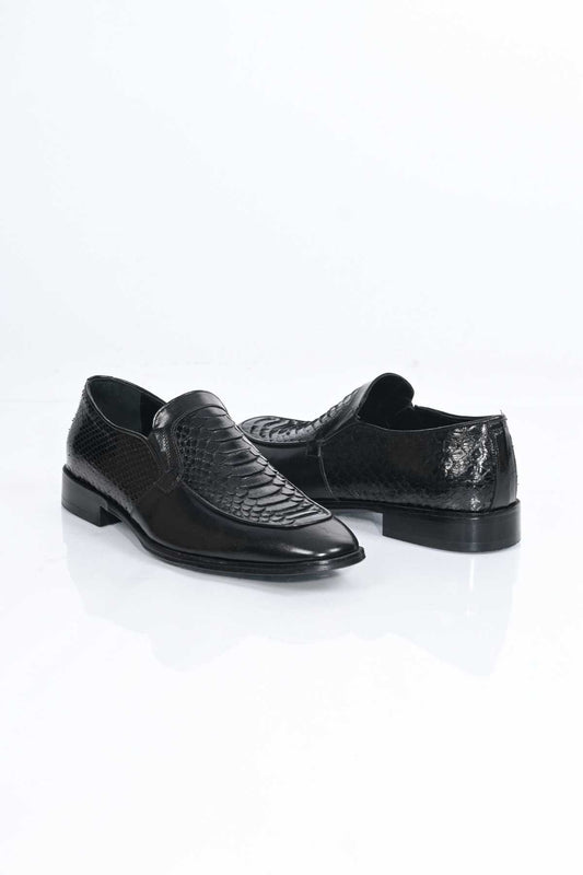 Bestello Slip-On Genuine Python Leather Classic Shoes with Leather Sole 333-28705 Men's Shoes
