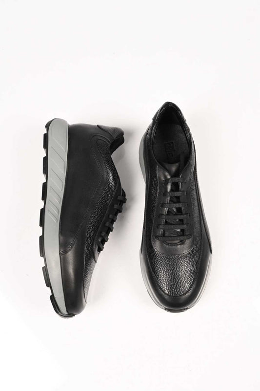 Bestello Lace-Up Genuine Leather Sneakers with EVA Sole 172-64156 Men's Shoes