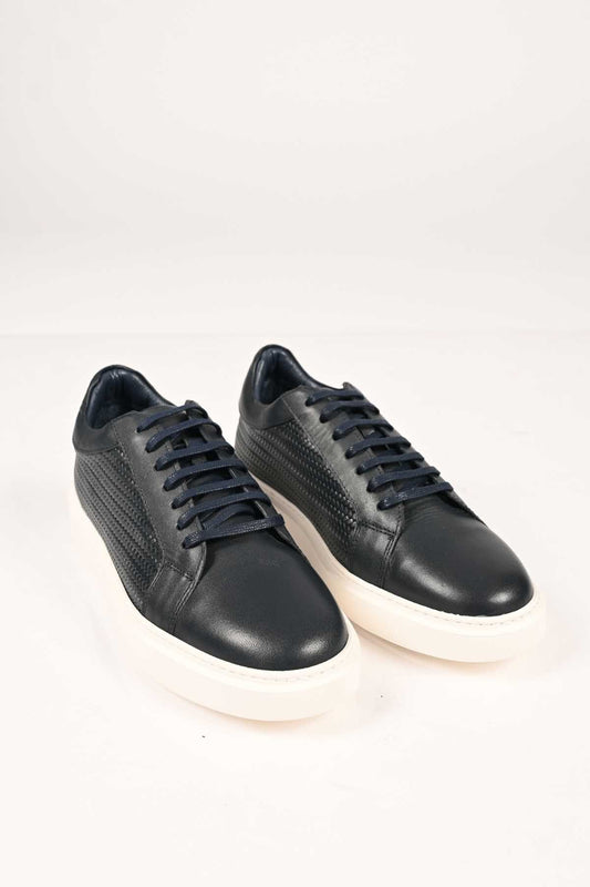 Bestello Lace-Up Genuine Leather Sneakers with EVA Sole 174-22053 Men's Shoes