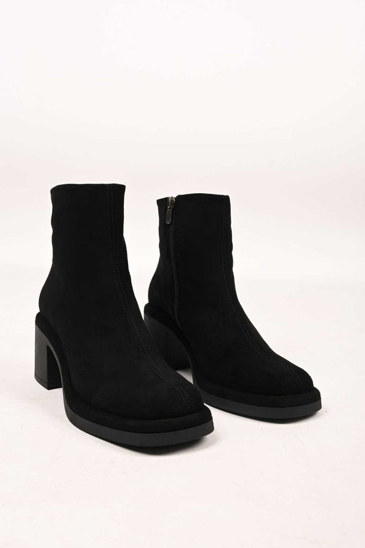 Bestello Women's Genuine Leather Heeled Boots with Thermo Sole, Slip-On Design and Side Zipper, Model 336-1231 Women's Boots