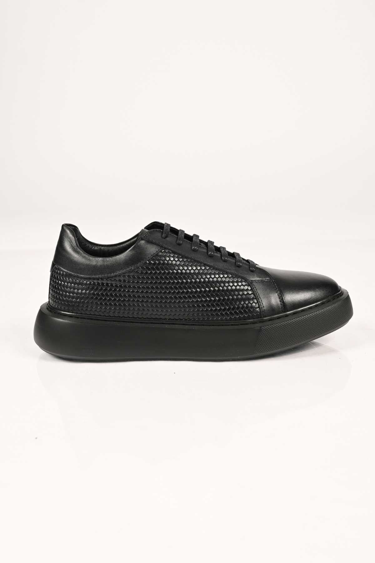 Bestello Lace-Up Genuine Leather Sneakers with EVA Sole 174-22053 Men's Shoes