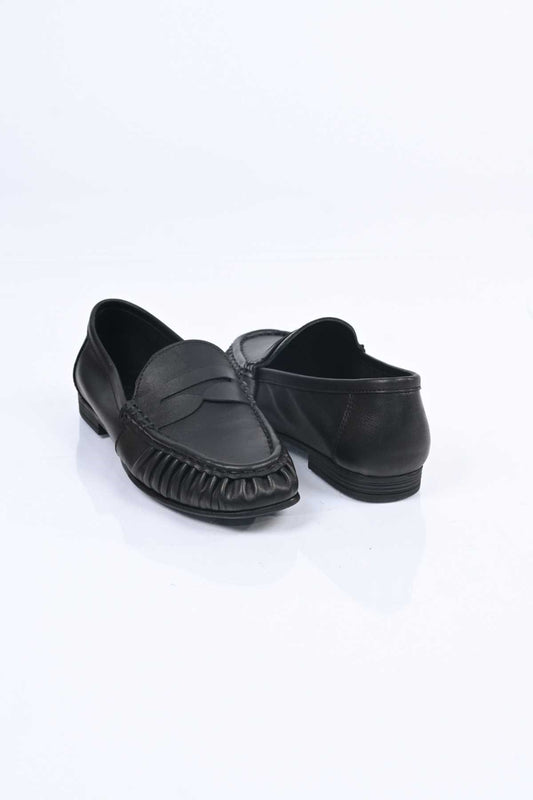 Bestello Genuine Leather Loafer with Elasticized Slip-On Design and TPU Sole 343-265-2660 Women's Shoes