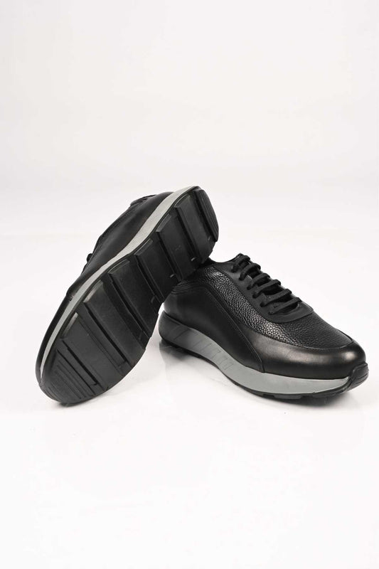 Bestello Lace-Up Genuine Leather Sneakers with EVA Sole 172-64156 Men's Shoes