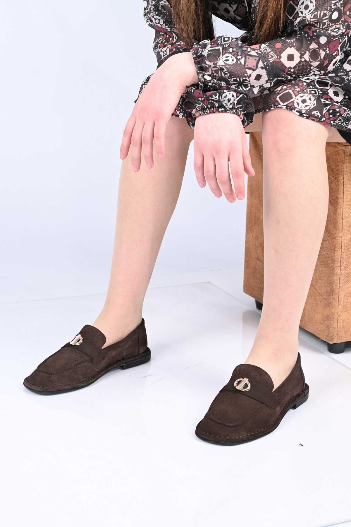 Bestello Genuine Leather Loafer with Buckle, Slip-On, Thermo Sole 332-25518 Women's Shoes