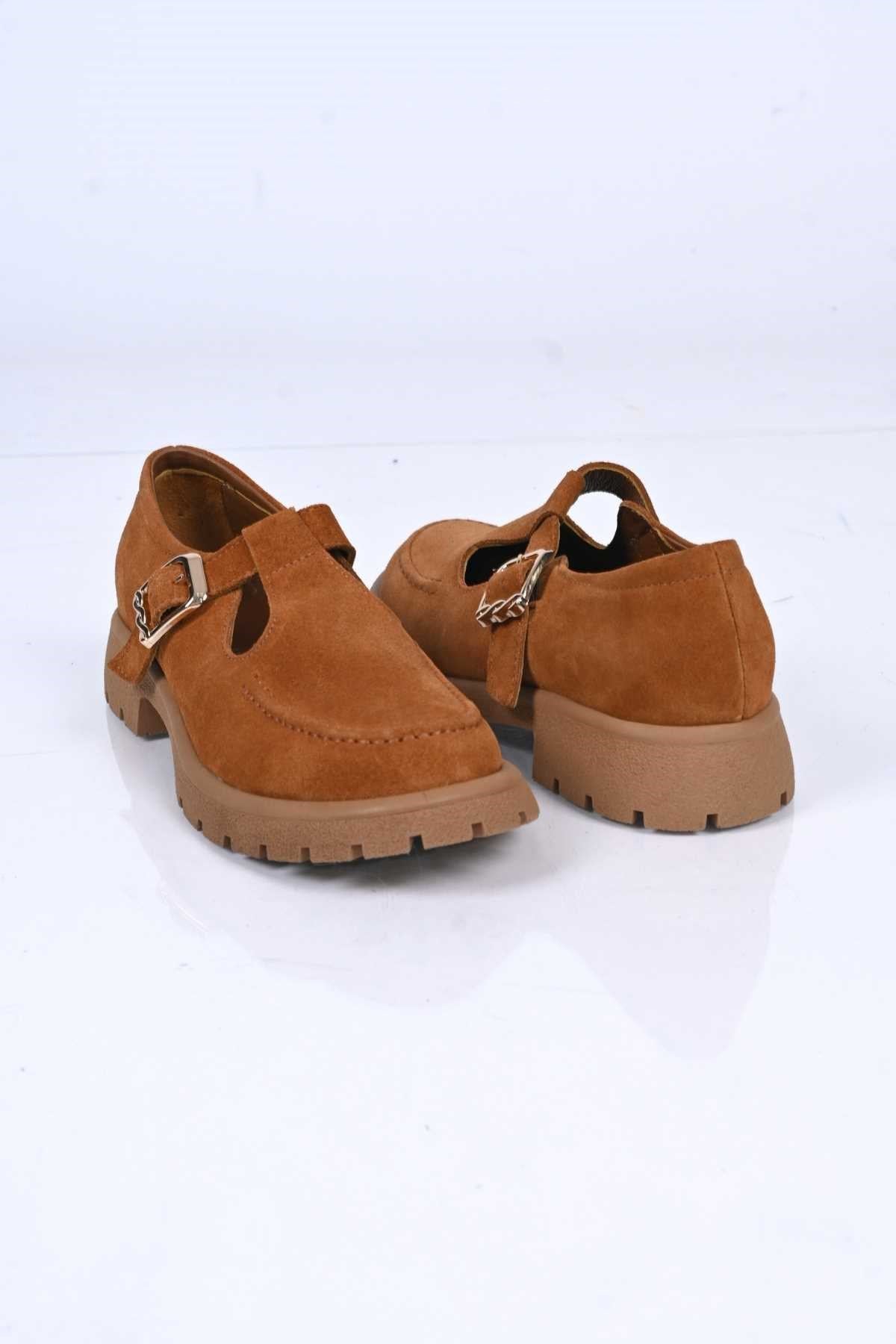 Bestello Slip-On with Belt Buckle, Thermo Sole, Genuine Leather Casual 345-4223 Women's Shoes