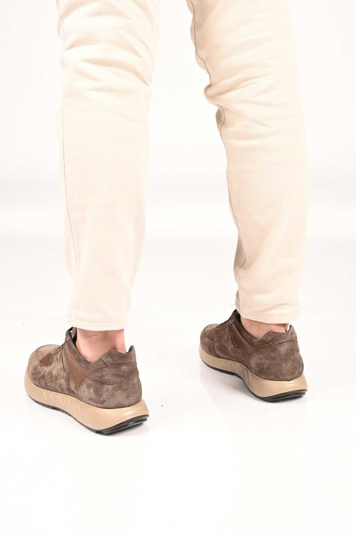 Bestello Lace-Up Genuine Leather Sneakers with EVA Sole 172-64198 Men's Shoes