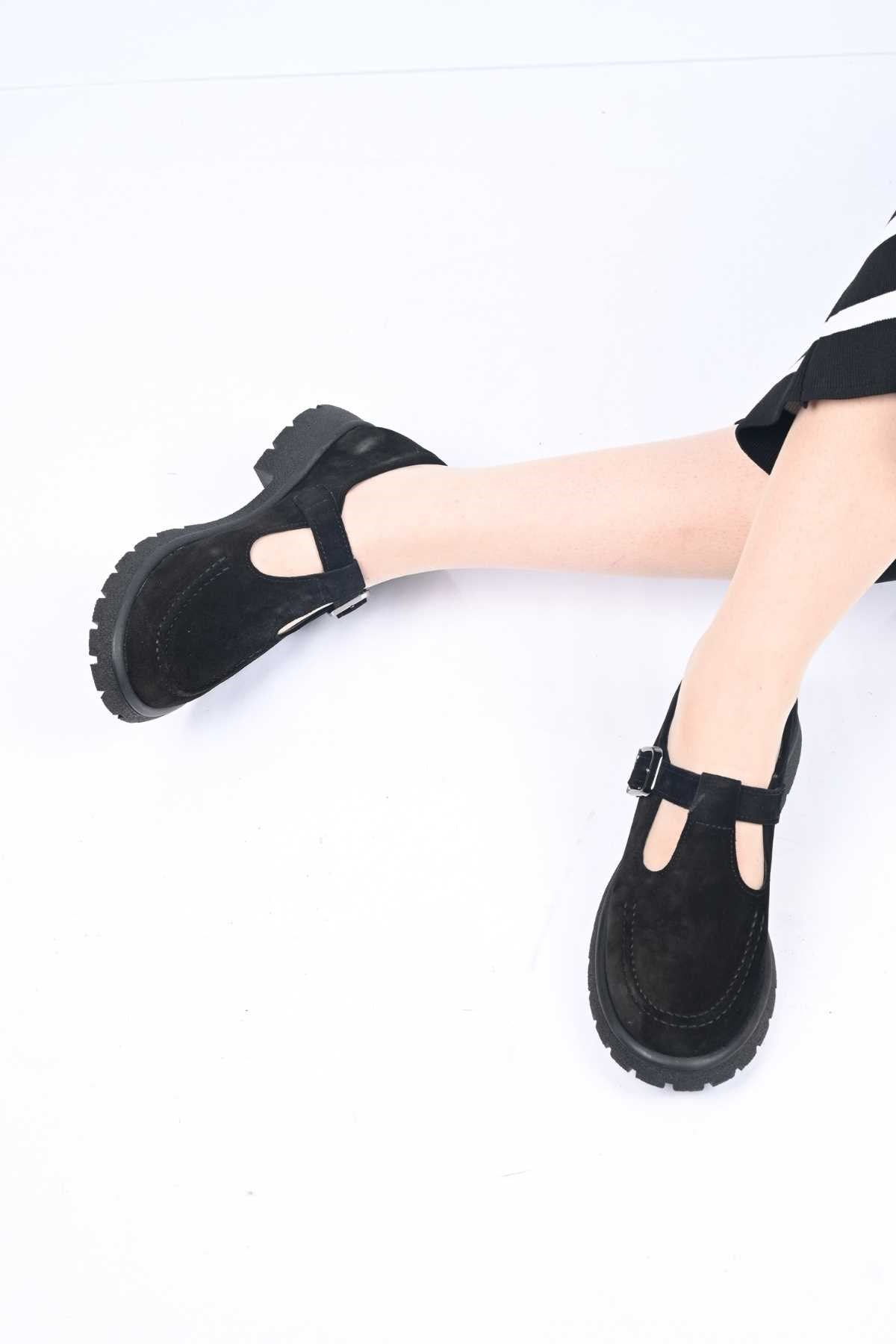 Bestello Slip-On with Belt Buckle, Thermo Sole, Genuine Leather Casual 345-4223 Women's Shoes