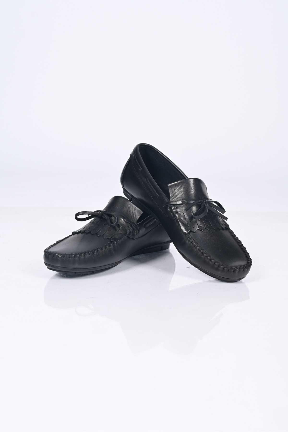 Bestello Slip-On Loafers with Bow, Genuine Leather, Polyurethane Sole, Model 028-2060-26Y Men's Shoes