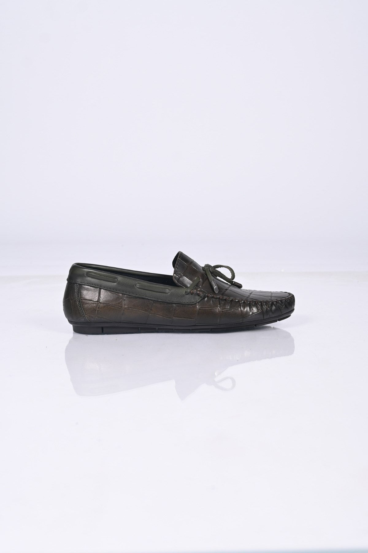 Bestello Slip-On Loafers with Bow, Genuine Leather, Polyurethane Sole, Model 028-2068-26Y Men's Shoes