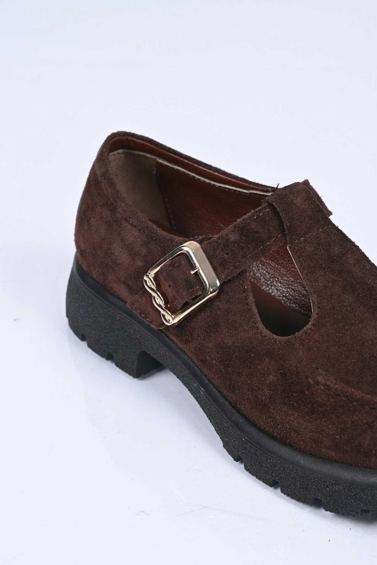 Bestello Slip-On with Belt Buckle, Thermo Sole, Genuine Leather Casual 345-4223 Women's Shoes