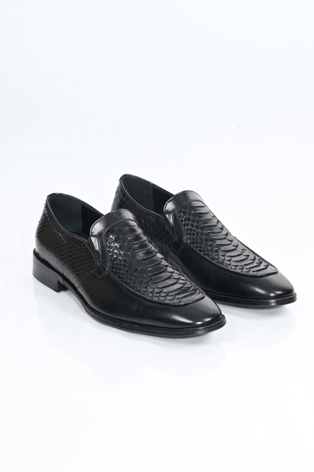 Bestello Slip-On Genuine Python Leather Classic Shoes with Leather Sole 333-28705 Men's Shoes