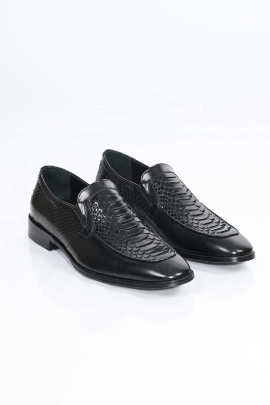 Bestello Slip-On Genuine Python Leather Classic Shoes with Leather Sole 333-28705 Men's Shoes