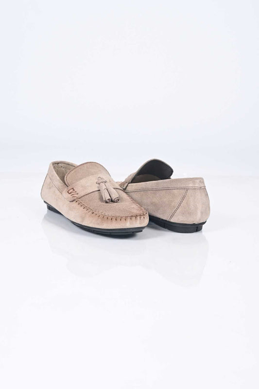 Bestello Genuine Leather Loafers for Men, Slip-On with Tassels and Polyurethane Sole, Model 028-2022-26Y