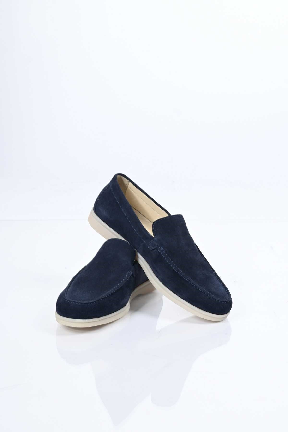 Bestello Slip-On Genuine Leather Loafers with Rubber Sole 333-216 Men's Shoes