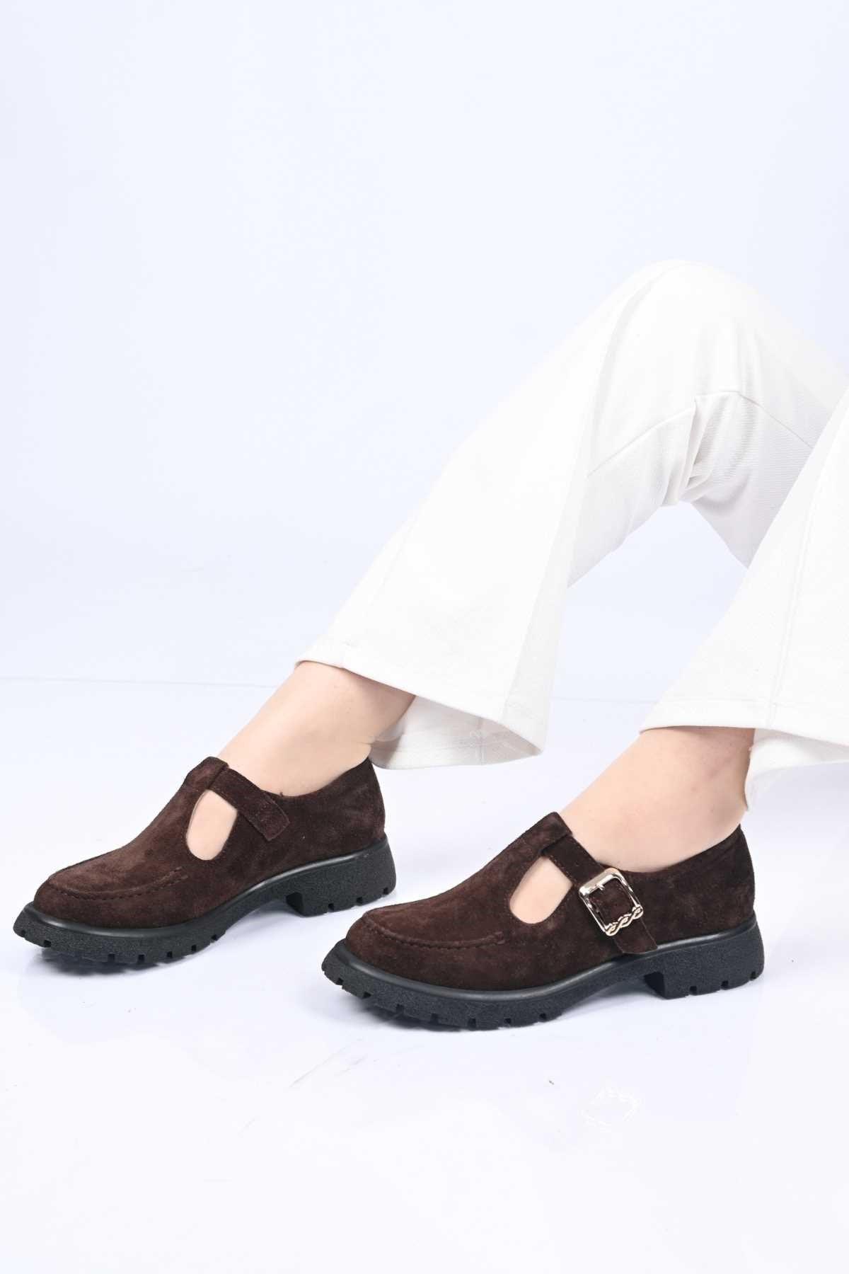 Bestello Slip-On with Belt Buckle, Thermo Sole, Genuine Leather Casual 345-4223 Women's Shoes