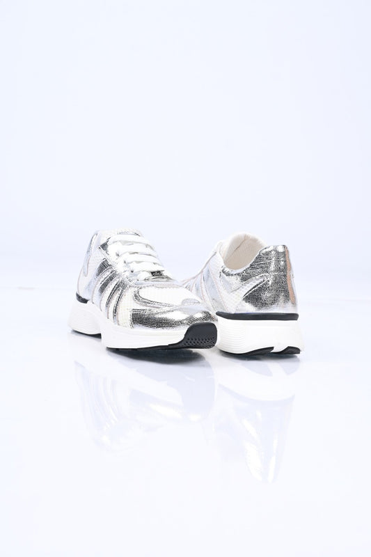 Bestello Lace-Up Thermo Sole Textile Genuine Leather Sneakers 338-7106 Women's Shoes